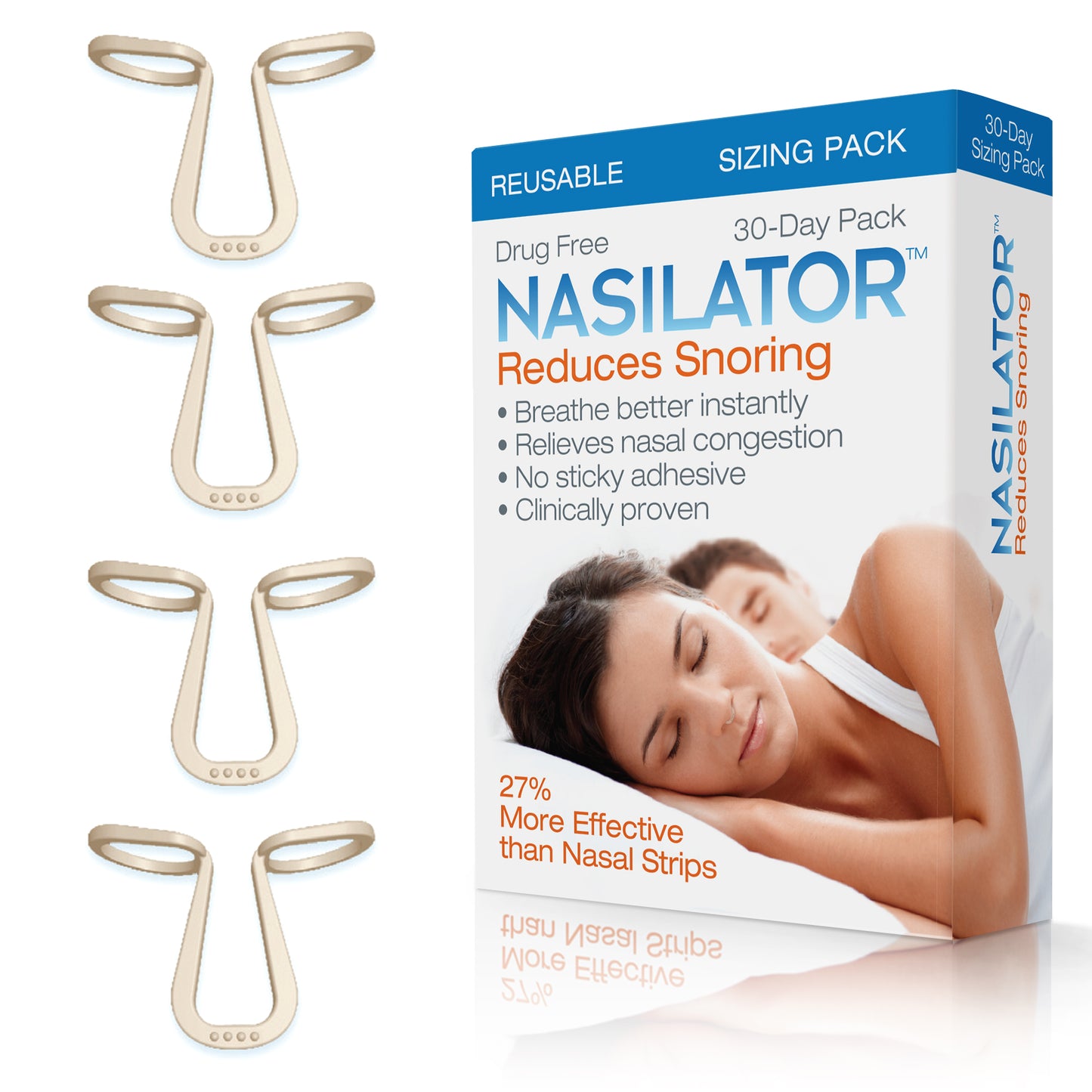 Nasilator - 4 Size - Trial Pack - Sleep Better, Snore Less